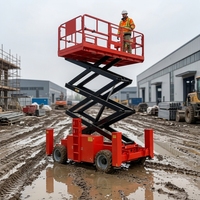 Plateforme élévatrice à ciseaux électrique autopropulsée CE ISO, 4-14m, capacité 1000kg, panneau de commande, vente directe usine