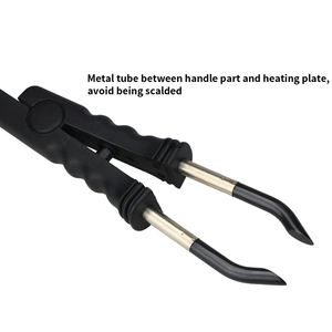 Fer à lisser pour extensions capillaires à pointe <span class=keywords><strong>plate</strong></span>, plaque chauffante en téflon anti-brûlure, outil de connexion pour cheveux, 25W, cordon d'alimentation de 2M, support OEM - Product Image 6