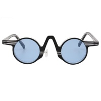 PES2 Fashion Round Acetate Sunglasses Men Transparent Personality Shade Sun Glasses Trendy Tortoise Retro UV400 Glasses Driving
