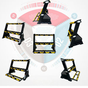 Le support d'haltères à trois couches peut stocker 10 paires d'haltères à tête ronde hexagonale pour un usage domestique commercial économisant de l'espace - Product Image 4