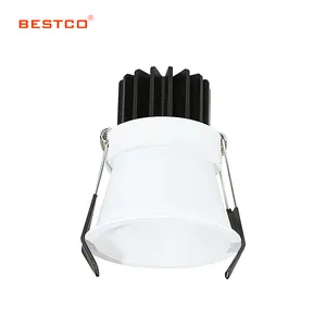 Luminária de teto para interior de alta qualidade, luminária comercial de alumínio para escritório, shopping, 15W, embutida, LED Downlight