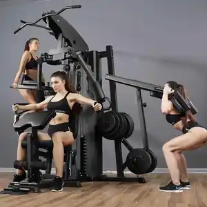 Home Fitness 3 People Multi Gym Equipment Smith Machine commercial Mutli Function Station Functional Trainer Gym Machine
