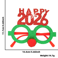 Lunettes de fête vertes pour Noël, accessoire photo accrocheur pour réunions de Noël, cadeaux pour enfants et petits cadeaux – Vente chaude