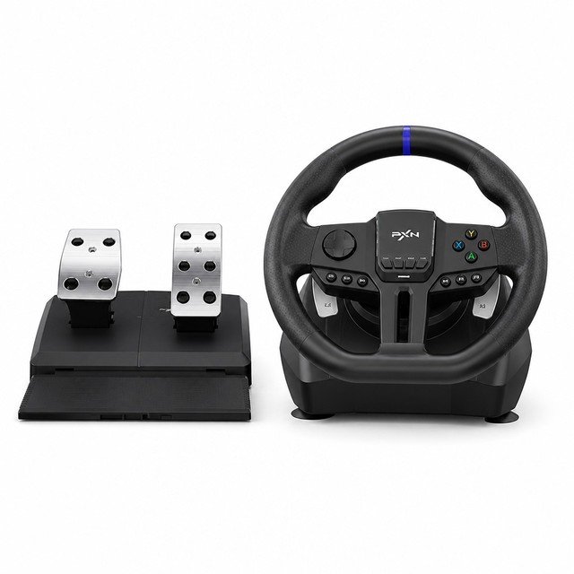 PXN V900 GEN2 Racing Wheel with Pedals 270/900 Degree Steering Wheel Vibration Feedback for PC PS4 Xbox One Switch
