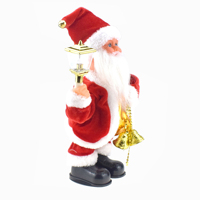 Meistverkaufte Elektrische Musikalische Schwingende Weihnachtsmann-Puppe Mit Laterne und Glocke für Weihnachten Heim Schreibtisch Fenster Dekoration