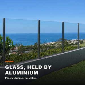 Clear View Glass <b>Fence</b> Systems Commercial Landscape Boundaries for Hotels Resorts Office Parks and Retail Centers - Product Image 2