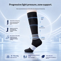 Chaussettes de sport à compression mi-hautes avec soutien de la cheville, respirantes en maille, non étouffantes, pour la course à pied, vente en gros, haute qualité