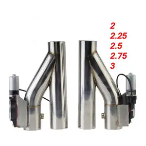 auto stainless Steel Y Pipe cutout 1 drag 2 Electric Exhaust cutout Down Pipe exhaust bypass valve remote button DYYR