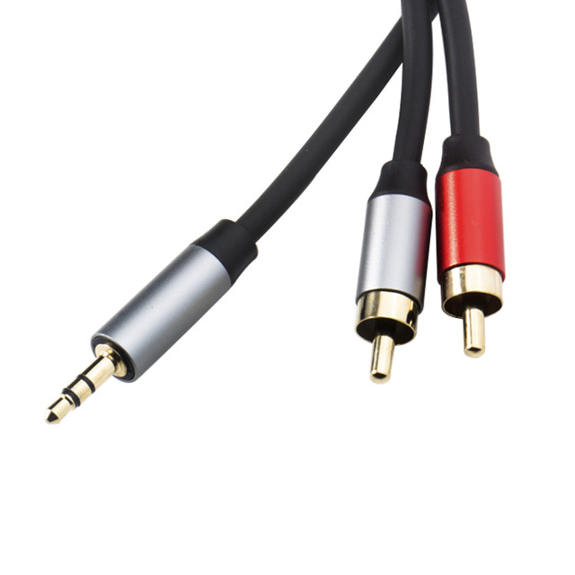 3.5mm to RCA Cable RCA Male to Aux Audio HiFi Sound Headphone Jack for Phone Speaker MP3 Tablet HDTV