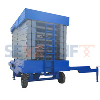 Vente d'usine 500kg capacité de charge 4-22m plate-forme élévatrice à ciseaux hydraulique remorquable mobile extérieure