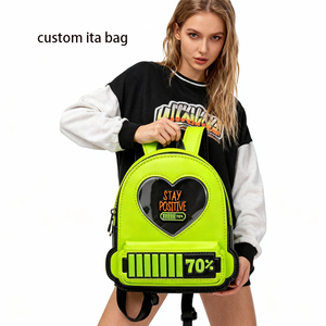 Mochila Cyberpunk Neon Personalizada con Ventana Transparente, Estilo Ita Bag, para Fandom y Street Style - Product Image 3