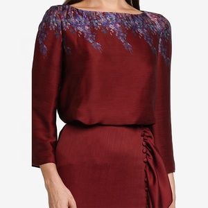 Abaya — robe musulmane à motifs floraux, vêtements islamiques, manches longues, en Satin doux, <span class=keywords><strong>Baju</strong></span> <span class=keywords><strong>Kurung</strong></span> et baja, nouvelle collection - Product Image 4