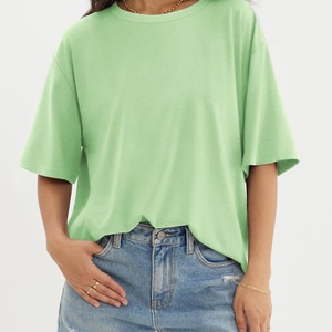 Camiseta Corta Estampada de Alta Calidad para Mujer, Camisetas Holgadas de Cuello Redondo y Manga Corta, Blusa Informal de Verano, Spandex y Rayón - Product Image 2