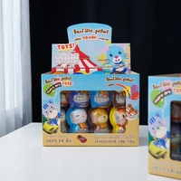 Œufs de chocolat solides multicolores en forme de personnages de dessins animés, biscuits, jouets, boîte de 24 pièces pour les fêtes d'enfants, vente en gros de bonbons