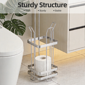Moderno Soporte de Papel Higiénico de Hierro Independiente, Organizador Vertical Compacto para Baño de Hotel - Product Image 4