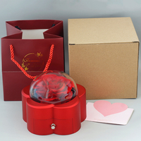 Lovebay Valentines Moeders Dag Geschenken Eeuwige Rozen Met Ketting Langdurige Echt Bewaarde Rozen Sieraden Doos Met Lade
