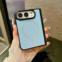 Étui magnétique en cuir PU électroplaqué pour iPhone 17-11 Pro Max Plus