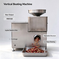 Machine Commerciale Automatique pour la Fabrication de Purée de Dattes Rouges (Jujubes) Dénoyautée et Épluchée, 3000 kg/h, en Acier Inoxydable 304, Séparation Peau-Graine