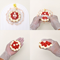 Jouet anti-stress souple en silicone de qualité alimentaire en forme de donut au chocolat, breloque porte-clés dessert