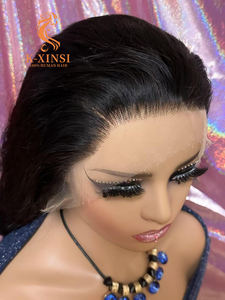 Peluca frontal completa HD al por mayor, <span class=keywords><strong>cabello</strong></span> humano natural virgen indio con ondas corporales, pre-arrancada, para mujeres afroamericanas, con encaje frontal y <span class=keywords><strong>cabello</strong></span> <span class=keywords><strong>de</strong></span> bebé - Product Image 5