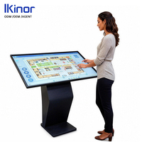 Ikinor - Quiosco Interactivo con Pantalla Táctil de 55 Pulgadas, IP65, para Interiores, con Soporte de Pie, para Publicidad e Información, 1 Año de Garantía, para Compras