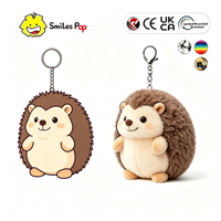Fabricant OEM ODM CE CPC, jouet en peluche mini hérisson de la série animale, conception d'échantillon personnalisée, porte-clés en peluche sur mesure