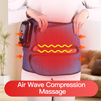 Ceinture de massage par compression à ondes d'air pour la taille, l'abdomen, les fesses et les hanches, avec chaleur et vibrations, relaxation des tissus profonds, amincissement corporel