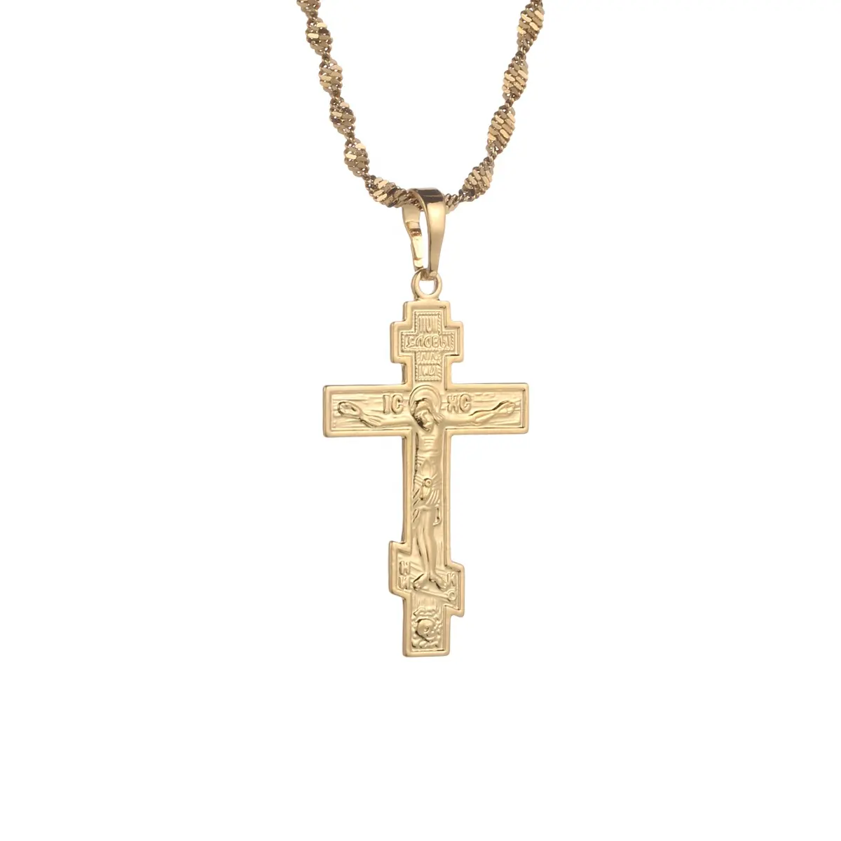 Collier pendentif en croix pour église religieuse, musulman, russe, grec, Ukraine, bijoux