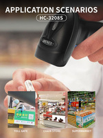 Escáner de Código de Barras 1D/2D con Cable USB HENEX HC-3208S, Lector de Códigos QR, Uso en Comercios/Supermercados/Almacenes, Rápido y Preciso, 3 Años de Garantía
