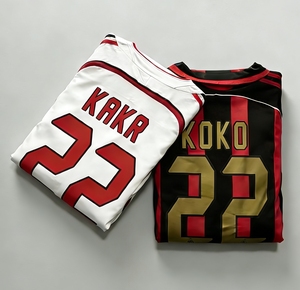 ชุดฟุตบอลย้อนยุคขายส่ง ปี 2007 มิลาน แบบไม่มีลาย แขนยาวและแขนสั้น เสื้อฟุตบอลเอซี 0607 คาคัส ชุดฟุตบอลย้อนยุค ไซส์ S-4XL - Product Image 1