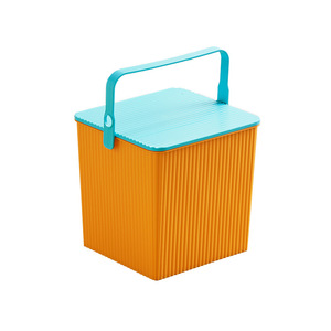 Square Thick Plastic Storage <b>Bin</b> With Lid 20-35L PP Material For Garden Toy Fishing Bathroom Use - Product Image 2