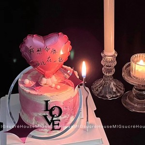 ของตกแต่งเค้กอะคริลิครูปหัวใจขนาด 5 นิ้ว ลายฮันนี่แอนด์สวีทเนส สำหรับวันวาเลนไทน์และวันเกิด - Product Image 4