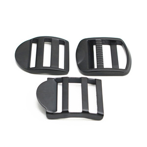 Hebilla de bloqueo de escalera de aleación de <span class=keywords><strong>Metal</strong></span> resistente negro mate personalizada, correa de ajuste, hebilla de escalera deslizante para correa de mochila, cinturón de 25mm - Product Image 5