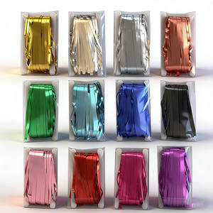 Cortina de Flecos Metálicos Plateados y Dorados de 1x3m, Fondo Brillante para Fiestas, Decoración para Recepciones de Bodas y Cabinas de Fotos - Product Image 3