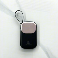Câbles intégrés, station d'alimentation portable ultra-mince de grande capacité 10000mAh, sortie 22,5W, type-C, chargeur de téléphone portable, livraison rapide