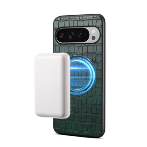 Coque magnétique ultra-fine et légère Denior, profil minimaliste, aspect cuir de crocodile synthétique haut de gamme, charge sans fil, protection 360° - Product Image 3