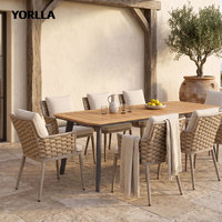 Fauteuil de jardin en aluminium tressé moderne et biologique pour l'extérieur, mobilier de resort, vente en gros