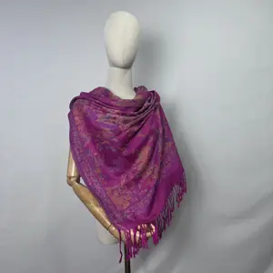 Pasmina rojo oscuro bufanda pashmina Premium pashmina chal india para mujer