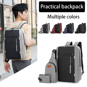 Custom Fashionable 3-piece <b>Set</b> Durable Laptop Backpack Shoulder Chest Bag <b>Pencil</b> <b>Case</b>-waterproof School Bags Usb College Stu - Product Image 2