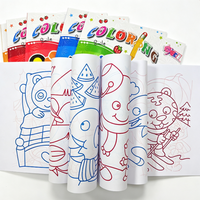Livre de coloriage personnalisé pour enfants, reliure piquée à cheval, motifs de dessins animés, livre d'activités de dessin à faible coût pour enfants, papier éducatif et d'apprentissage 8