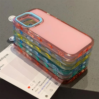 Coque de protection antichoc 2-en-1 en acrylique souple Candy Color Blocking pour iPhone 16 15 14 Plus 13 12 11 16 Pro Max