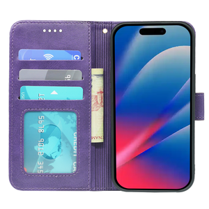 Nuove Custodie per Telefono Cellulare di Design per <span class=keywords><strong>iPhone</strong></span> 18 <span class=keywords><strong>Pro</strong></span> 16 16e 15 Plus 14 <span class=keywords><strong>13</strong></span> <span class=keywords><strong>iPhone</strong></span> 17 <span class=keywords><strong>Pro</strong></span> Max, Custodia a Portafoglio in Pelle per Business - Product Image 2