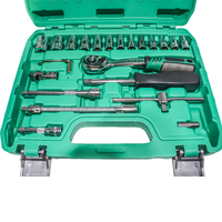 Juego de Llaves de Trinquete de 46 Piezas y 72 Dientes, Juego de Llaves de Tubo Métricas de Alta Resistencia para Reparación de Automóviles, Taller y Uso Doméstico