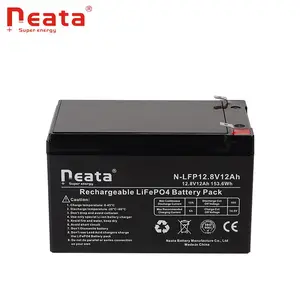 Batteria Neata 12V 12Ah LiFePO4 batterie ricaricabili al litio ferro fosfato a ciclo profondo