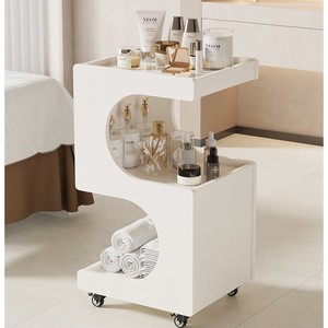 Modern Wood Salon <b>Trolley</b> Rolling Storage Cart <b>Beauty</b> Treatment Organizer for Spa Cosmetics Instruments - Product Image 2