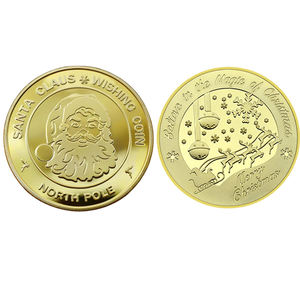 Moneda personalizada <span class=keywords><strong>Toke</strong></span> moneda personalizada al por mayor 30Mm 40Mm 50Mm 2D 3D personalizado Santa moneda alto relieve y caja - Product Image 2