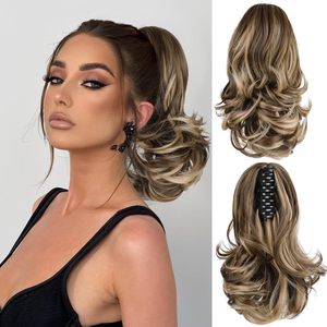 Korte Krul Haar Paardenstaart Synthetische Extensie Korte Klauw Clip Paardenstaart Haar Extensions Natuurlijk Ogende Pony Staarten Haar - Product Image 1