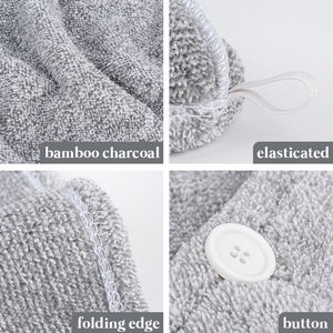 <span class=keywords><strong>Serviette</strong></span> de spa écologique avec logo personnalisé enveloppe en microfibre de charbon de <span class=keywords><strong>bambou</strong></span> double épaisseur pour <span class=keywords><strong>cheveux</strong></span> <span class=keywords><strong>bouclés</strong></span> à séchage rapide <span class=keywords><strong>Serviette</strong></span> de coiffure - Product Image 3