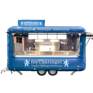 Kustom ukuran peralatan panggangan Mobile dapur Van Makanan Cepat Trailer Mobile Tacos truk dokumen Trailer makanan BBQ truk disesuaikan