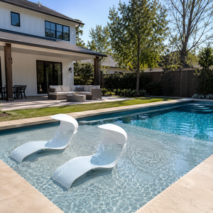 Chaise longue de piscine en fibre de verre FRP durable avec coussin, pour l'extérieur, le pont et le bord de la piscine - Product Image 4